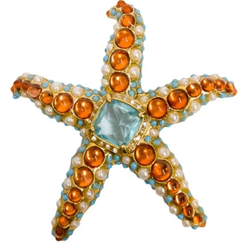 KENNETH JAY LANE RARE BLUE STARFISH EARRINGS - Picture 16 of 16